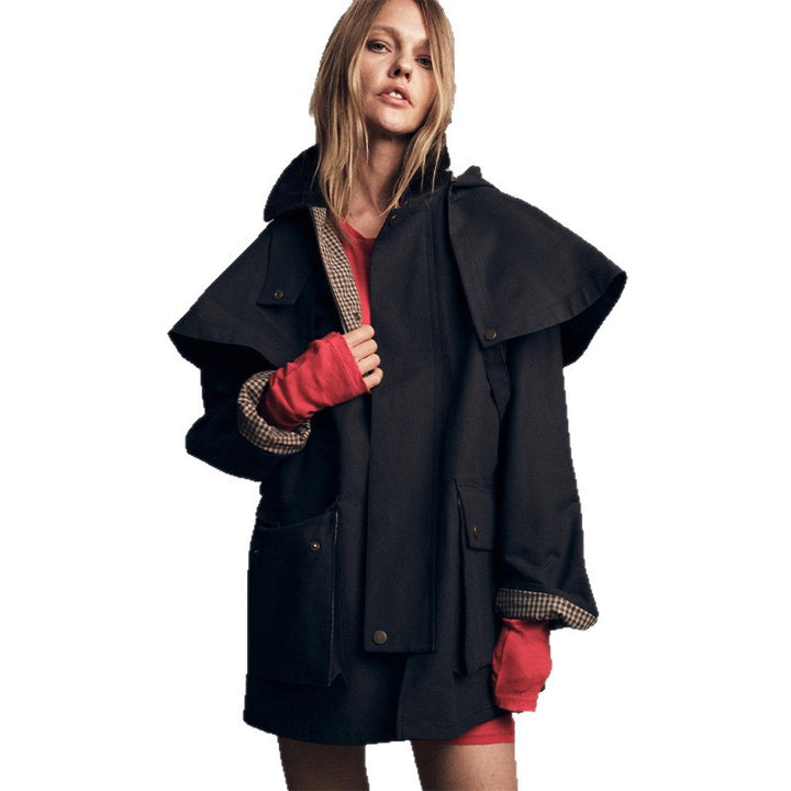 Damen wasserabweisende Outdoor-Jacke mit innovativem Kapuzen-Design Drune