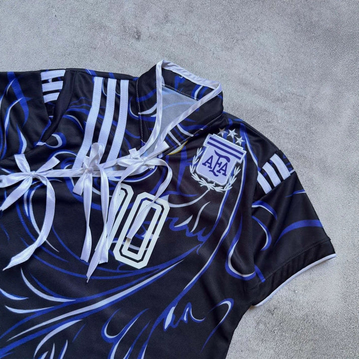 Damen Sportliches cropped Fußballtrikot Drune