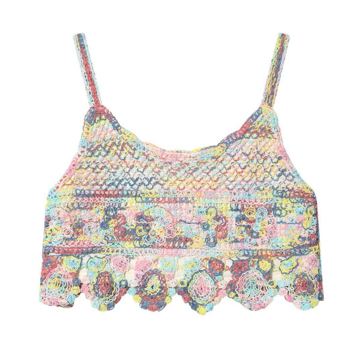 Damen gehäkeltes Oberteil im farbenfrohen Design Drune