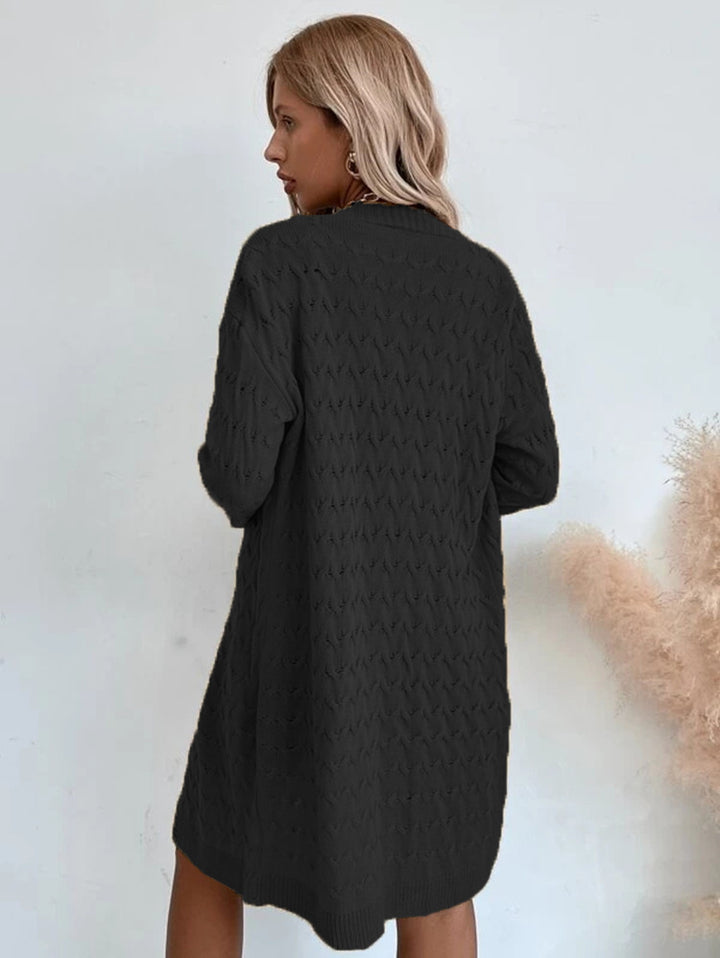 Damen Strickjacke mit modernem Muster und lässigem Schnitt Drune