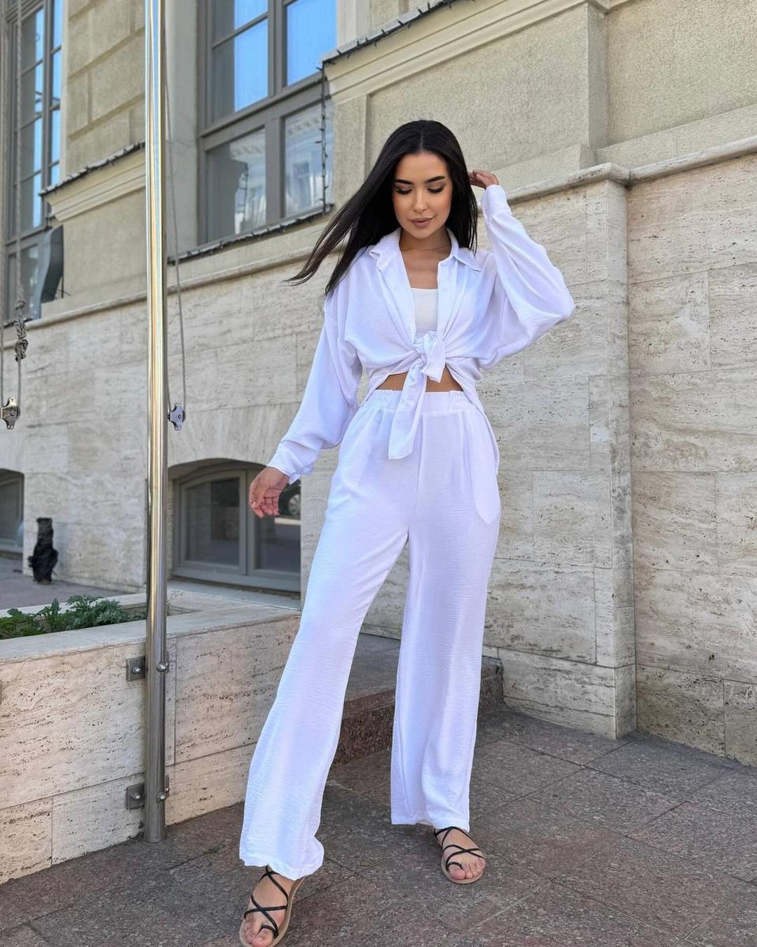 Damen lässiges Zweiteiliges Set aus atmungsaktivem Material Drune