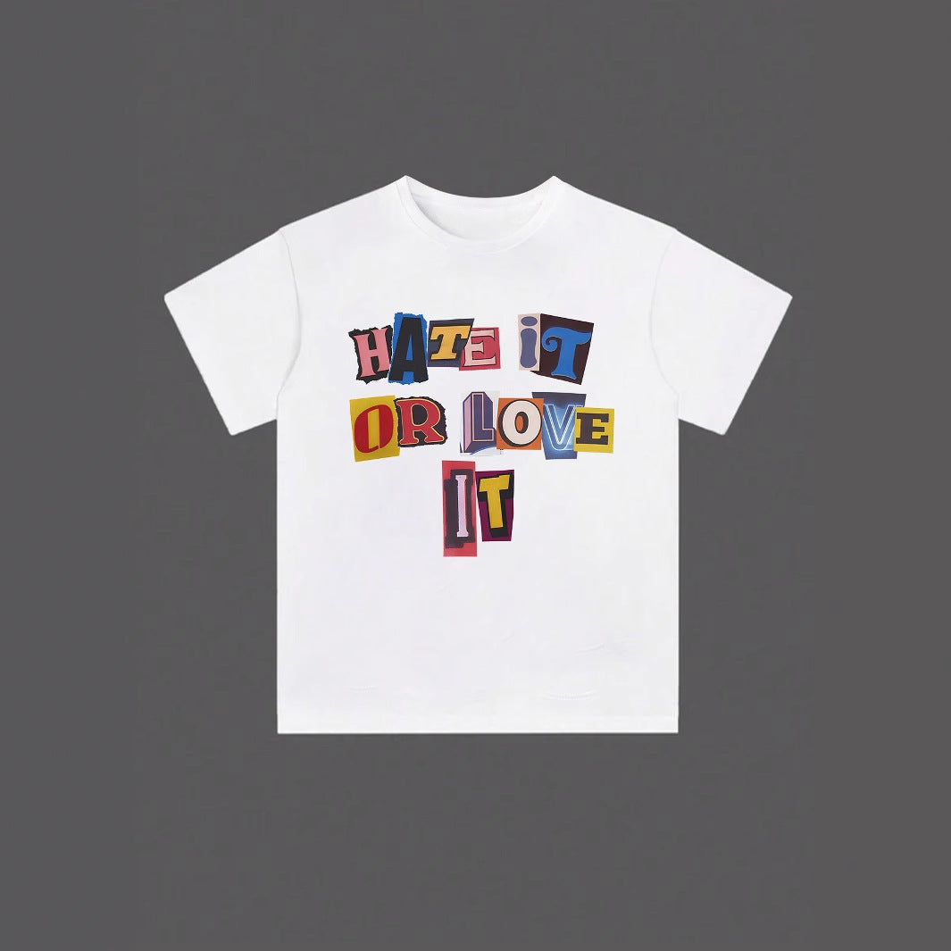 Damen T-Shirt mit auffälligem Schriftzug und lockerer Passform Drune