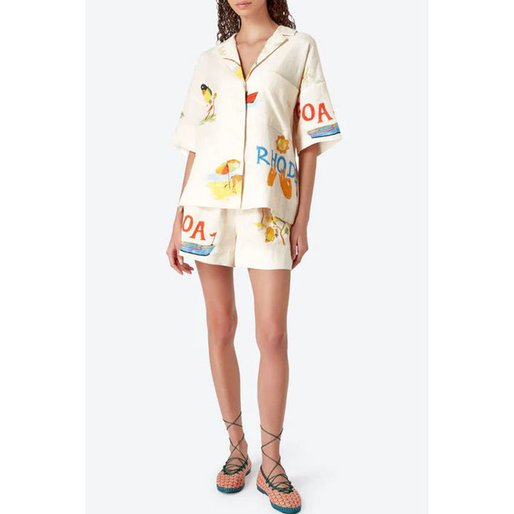 Damen Casual Sommer-Pyjama Set mit aufregendem floralem Print und bequemen Schnitten Drune