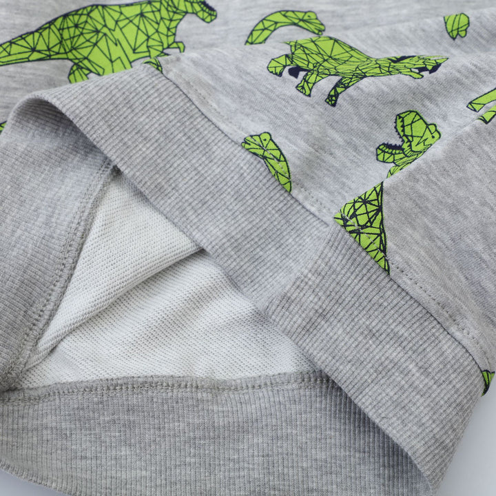 Kinder Sweatshirt mit kreativem Dinosaurier-Muster Drune