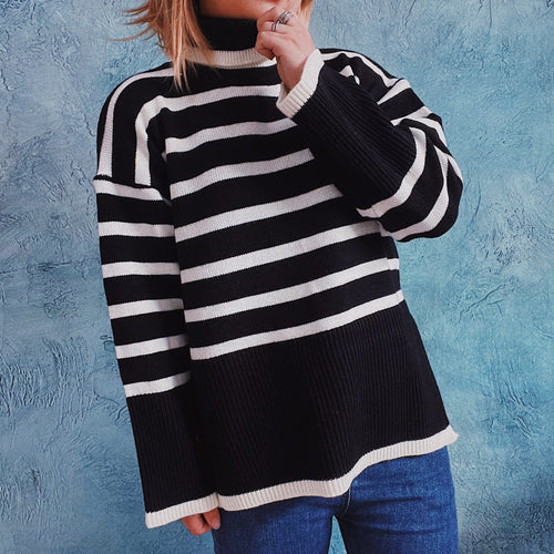 Drune | Gestreifter Strickpullover für Herbst & Winter