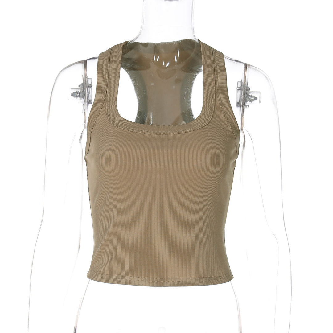 Damen Fitness Top mit figurbetontem Schnitt und Quadrat-Ausschnitt Drune