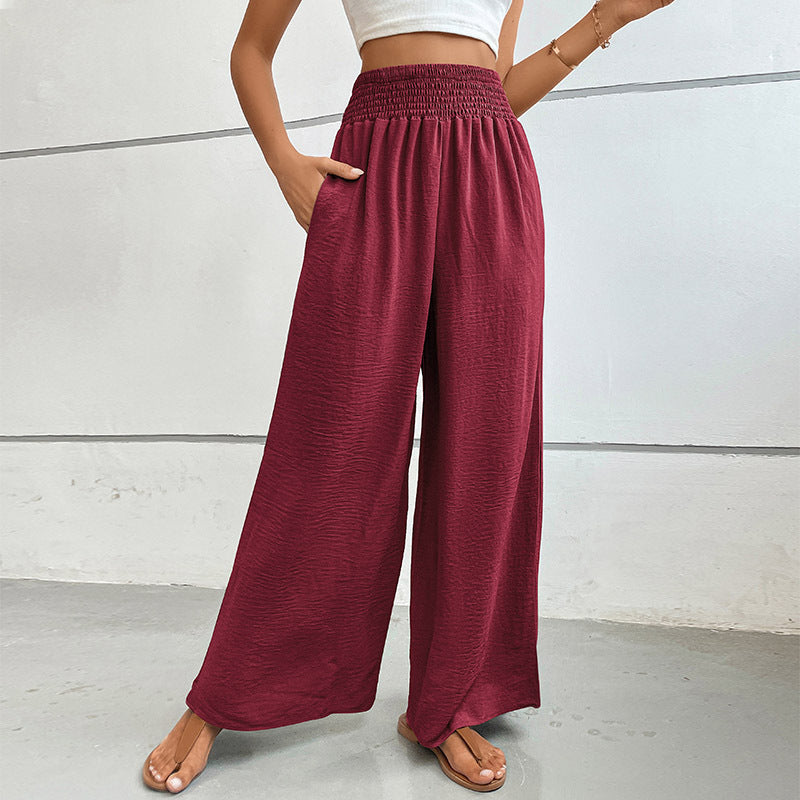 Damen Weit geschnittene Sommerhose mit elastischem Bund Drune