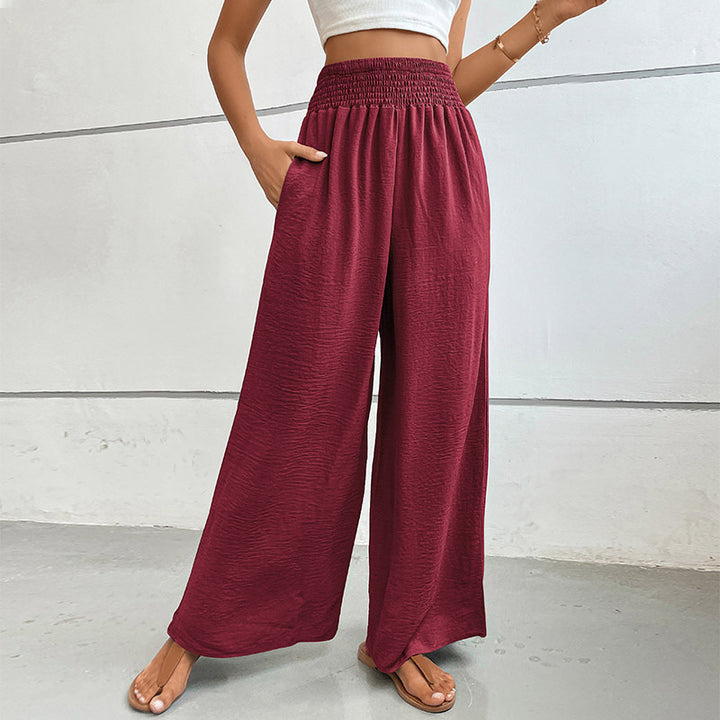 Damen Weit geschnittene Sommerhose mit elastischem Bund Drune
