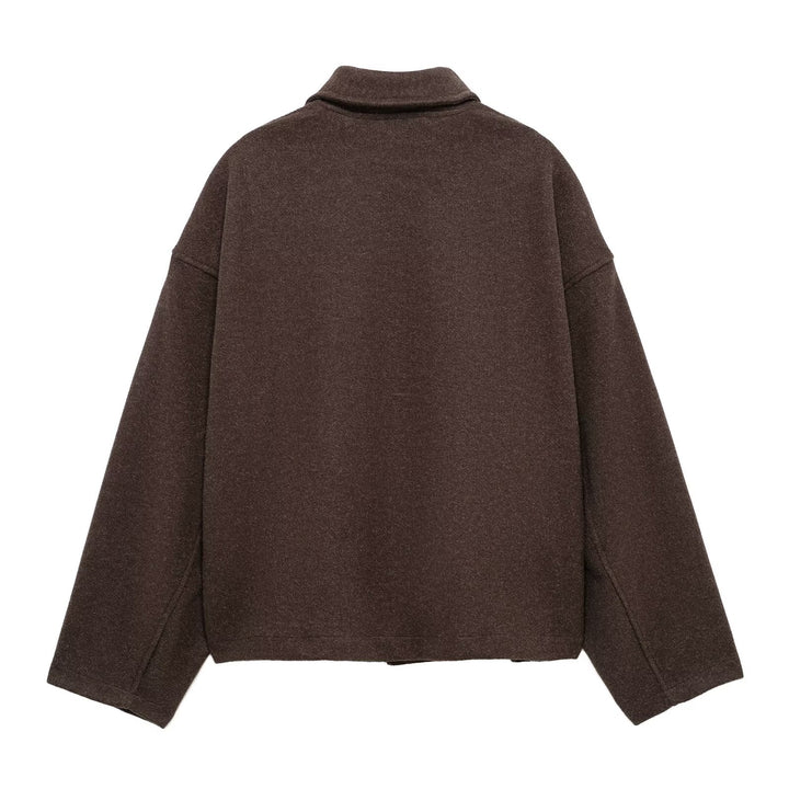 Damen Modische Übergangsjacke mit stylishem Stehkragen und praktischen Reißverschlusstaschen Drune