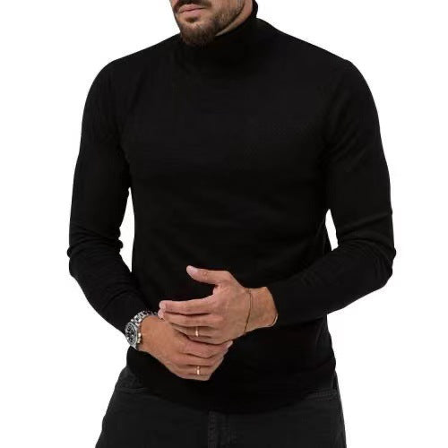 Drune | Rollkragenpullover Slim Fit Weiche Atmungsaktive Baumwollmischung Gerippte Kanten