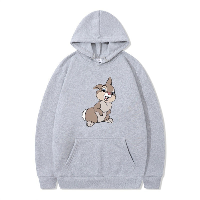 Damen Kapuzenpullover mit niedlichem Hasen-Design und bequemen Kängurutaschen Drune