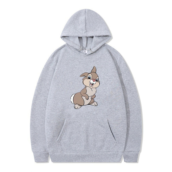 Damen Kapuzenpullover mit niedlichem Hasen-Design und bequemen Kängurutaschen Drune
