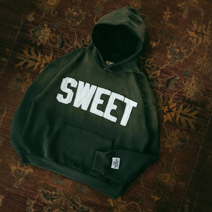 Damen Kapuzenpullover mit kreativem Schriftzug und weichem Innenfutter Drune