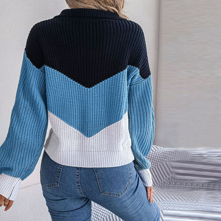 Drune | Pullover mit Gestricktem Farbblock für Damen