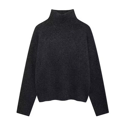 Damen Rollkragenpullover aus weicher Strickware Drune