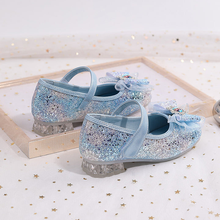 Damen Glitzernde Ballerinas mit Schleife Drune