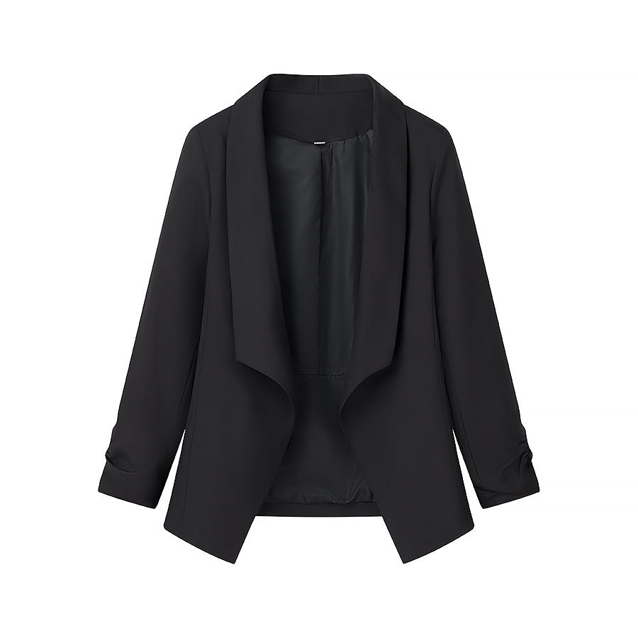 Damen elegante Blazerjacke mit lässigem Schnitt und modischem Revers Drune
