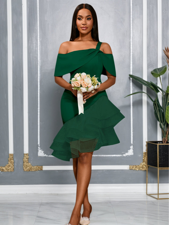 Damen Festliches Wickelkleid Drune