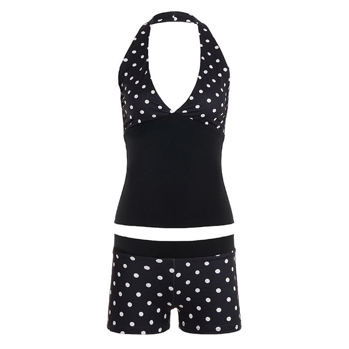 Damen-Set aus Top und Shorts mit Polka-Dots Drune