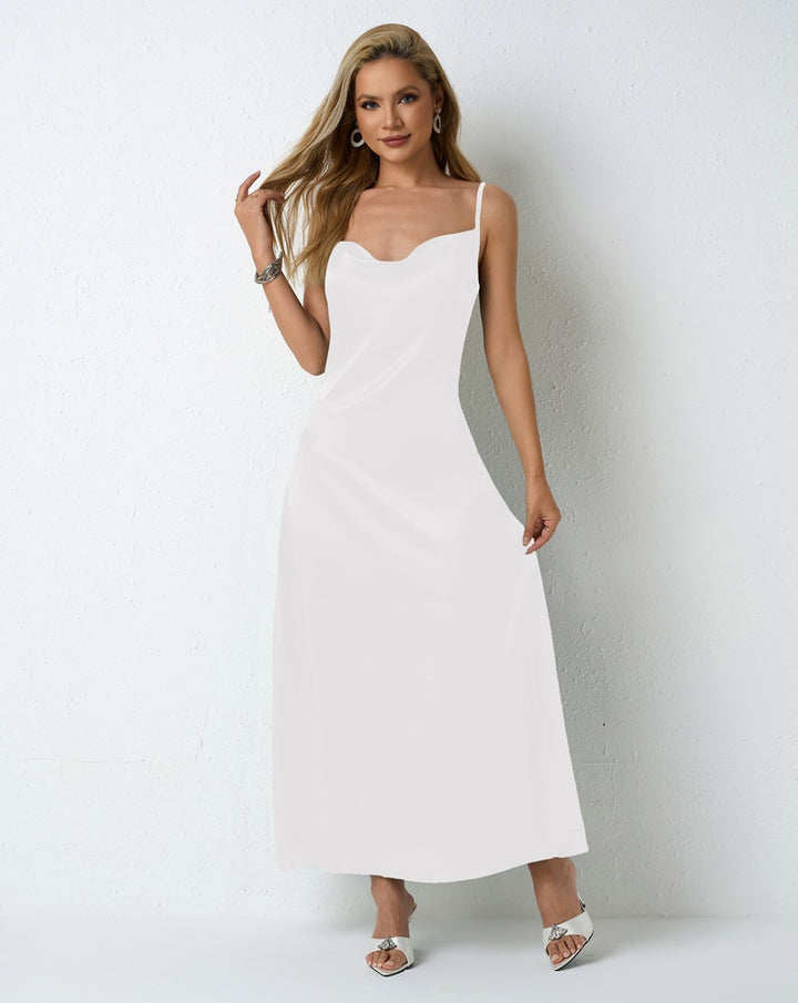 Damen Elegantes Maxikleid mit schicker Neckholder-Optik Drune