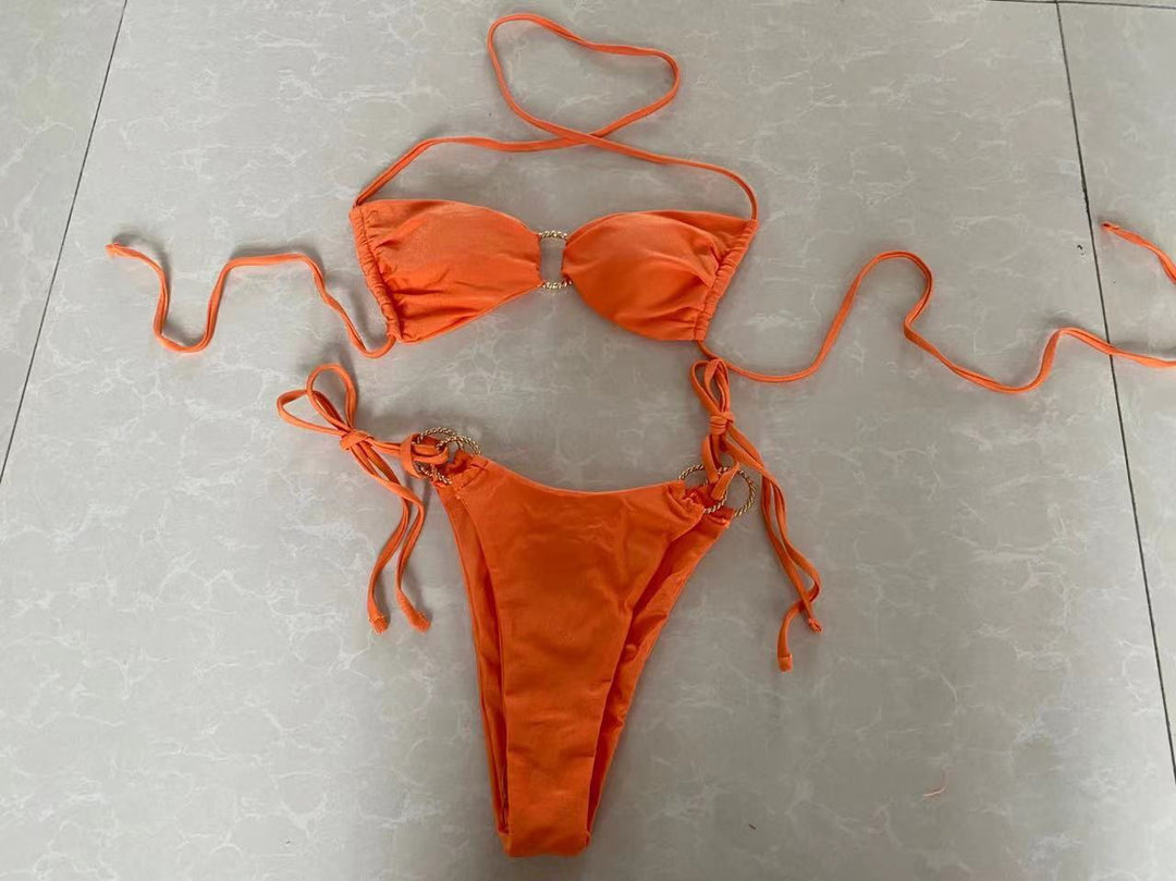 Damen Bikini-Set mit elegantem Trägersystem und modischen Metalldetails Drune