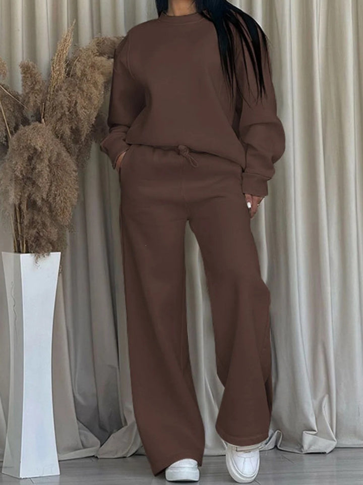 Damen nan lässiges Oversize Sweatshirt und weite Jogginghose Set Drune