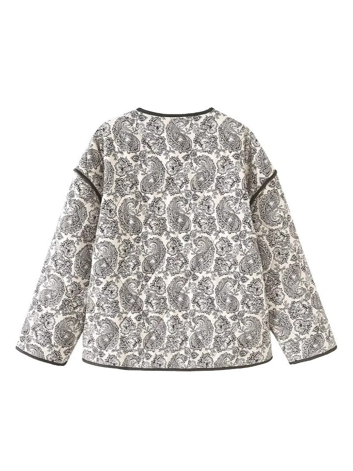 Damen modische Quiltjacke mit einzigartigem Paisleymuster Drune