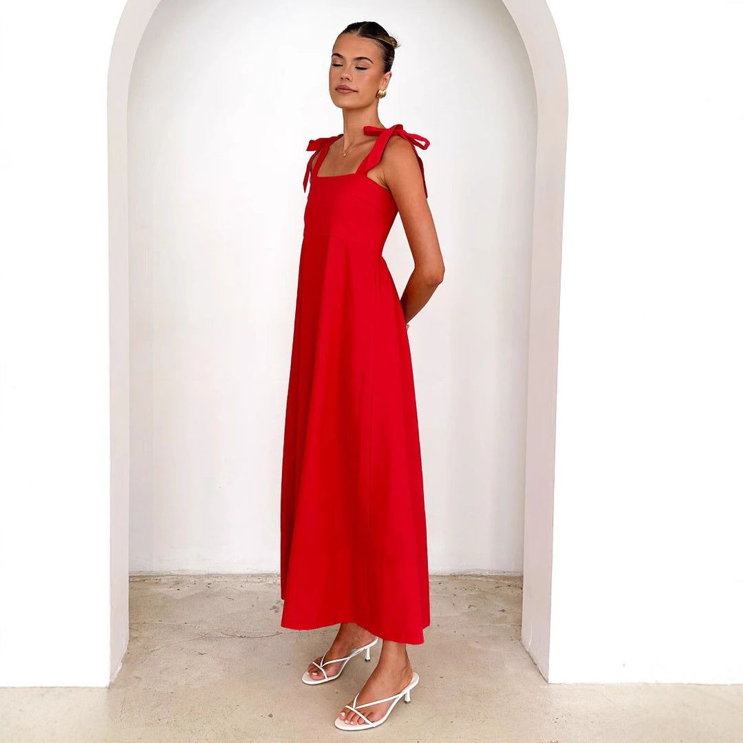 Damen maxikleid mit verstellbaren Trägern Drune