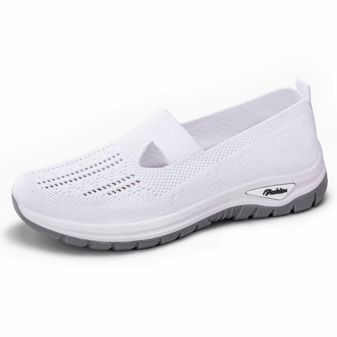 Damen nan gestrickter Schlupfsneaker mit atmungsaktivem Obermaterial und stoßdämpfender Profilsohle Drune