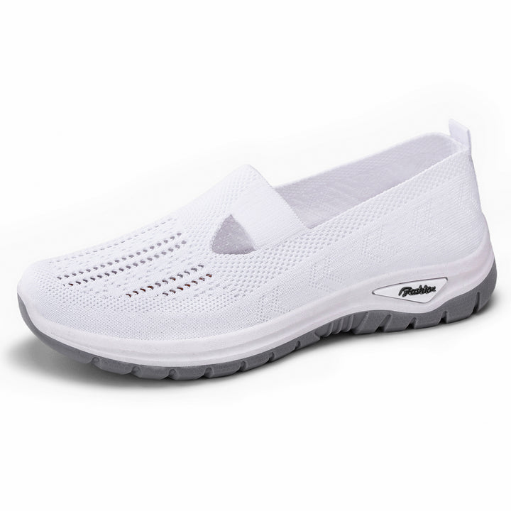 Damen nan gestrickter Schlupfsneaker mit atmungsaktivem Obermaterial und stoßdämpfender Profilsohle Drune