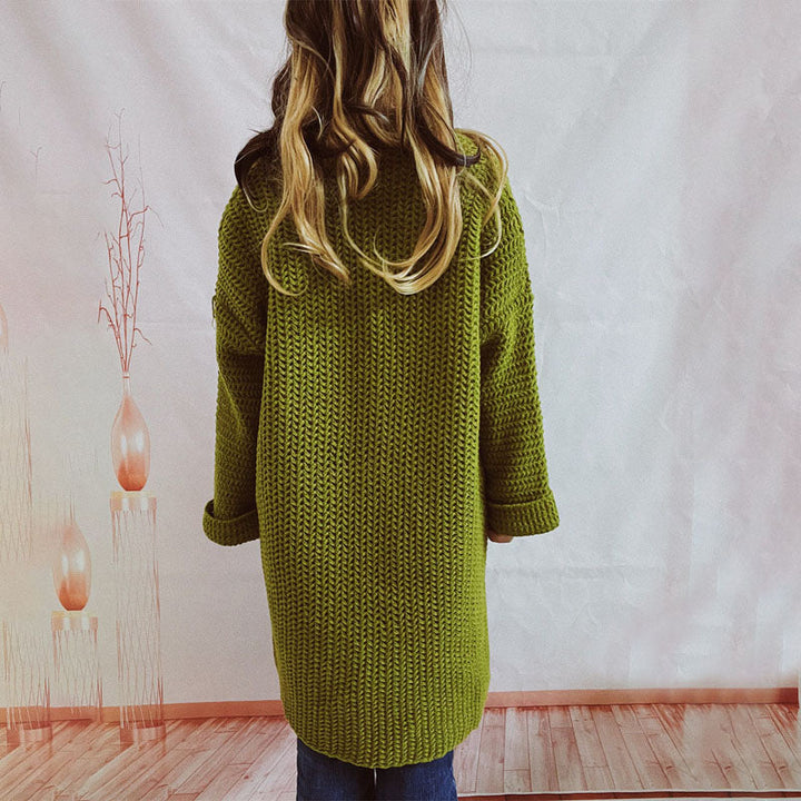 Drune | Einfarbige Strickjacke