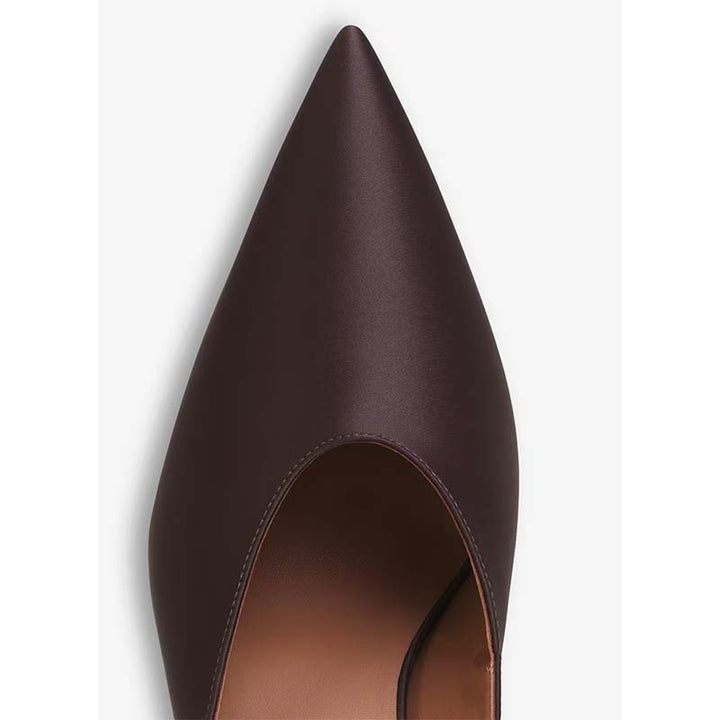 Damen Chic Pointed-Toe Wedge Mules mit schlankem Design Drune