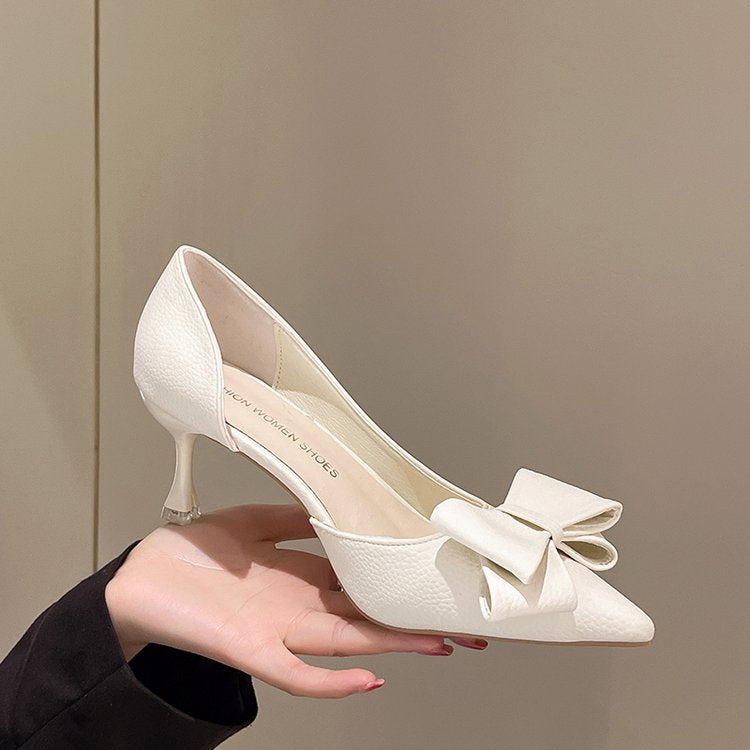 Damen elegante Pumps mit dekorativem Schleifen-Detail Drune