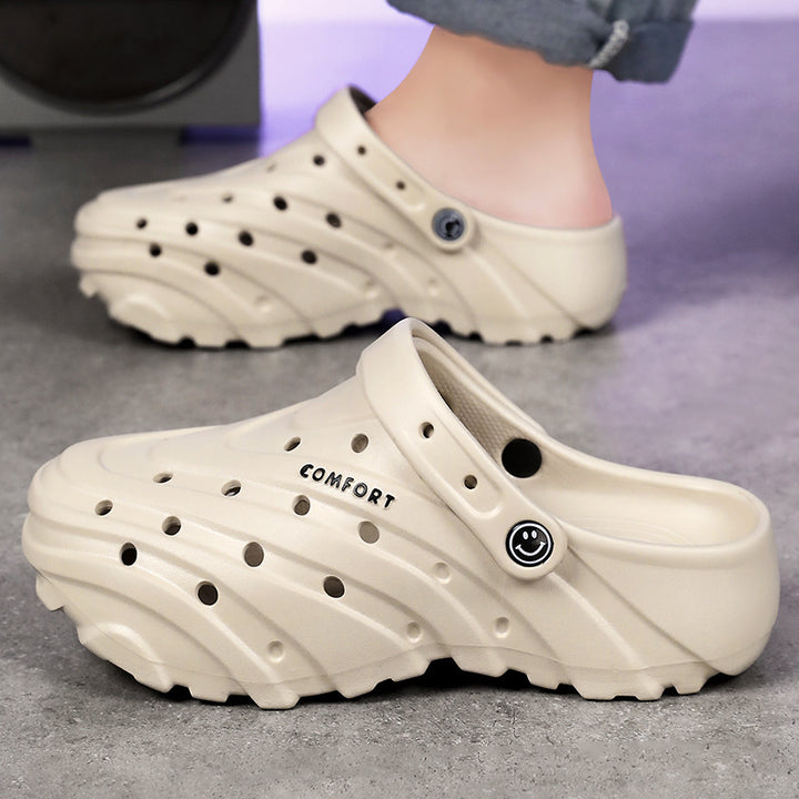 Unisex nan leichte perforierte Komfort-Clogs mit ergonomischer EVA-Sohle und verstellbarem Fersenriemen Drune