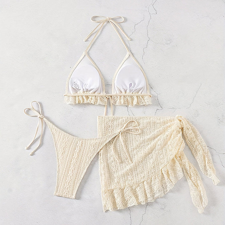 Damen Strandidyll Bikini mit schicker Wickelröcke Drune