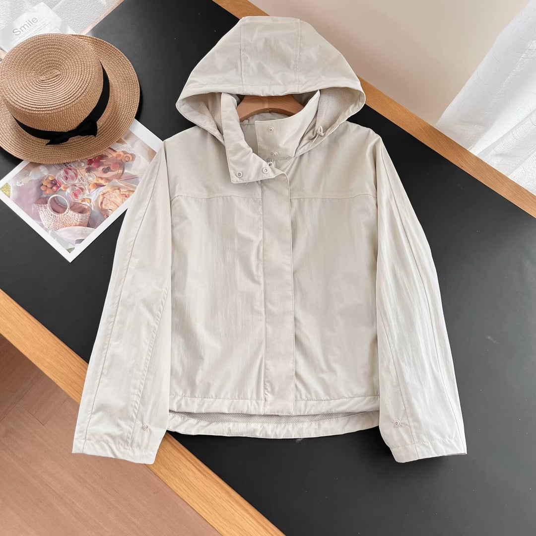 Damen Leichte Übergangsjacke mit Kapuze und praktischem Reißverschluss Drune