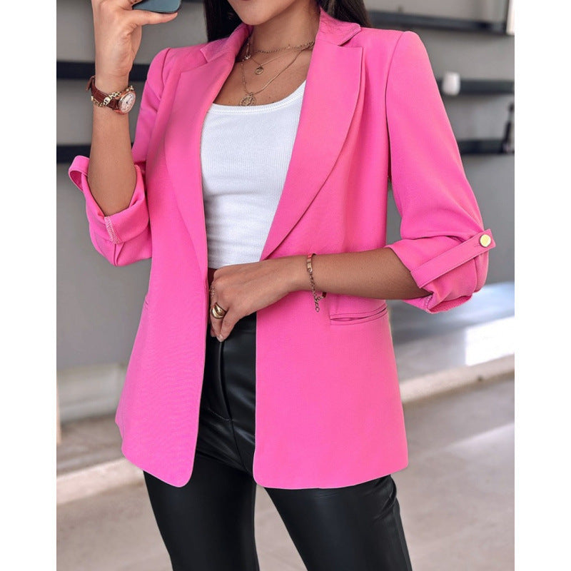Damen elegante Blazerjacke mit modischem Schnitt Drune