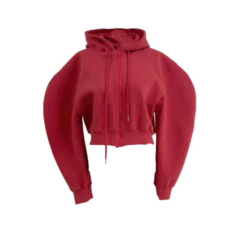 Damen lässiger Hoodie mit voluminösen Ärmeln Drune