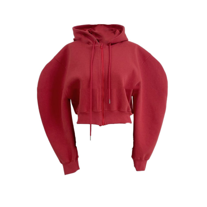 Damen lässiger Hoodie mit voluminösen Ärmeln Drune