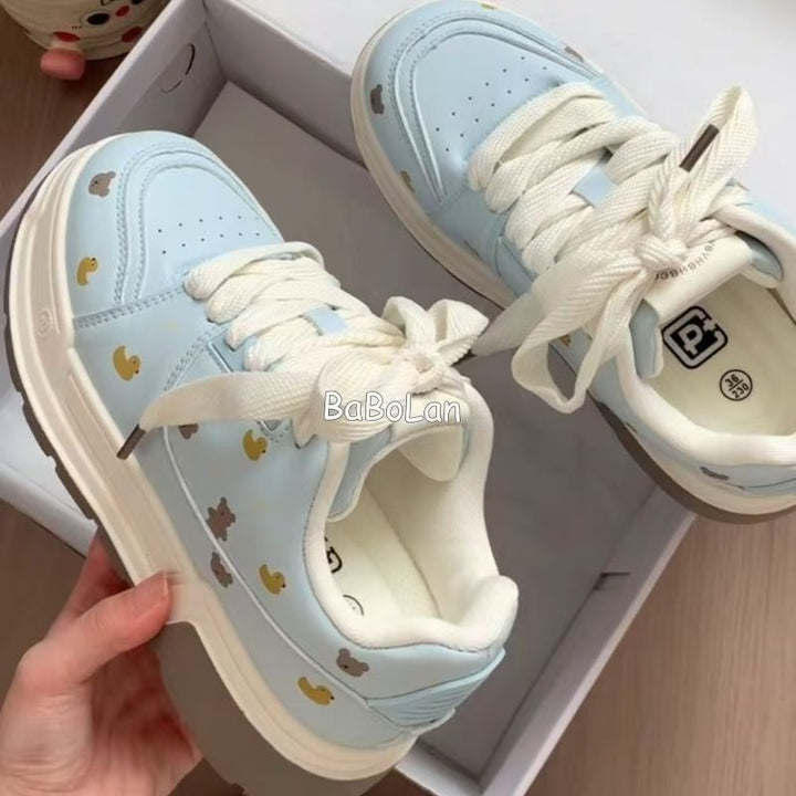 Damen Sneaker mit tierischen Motiven und bequemer Dämpfung Drune