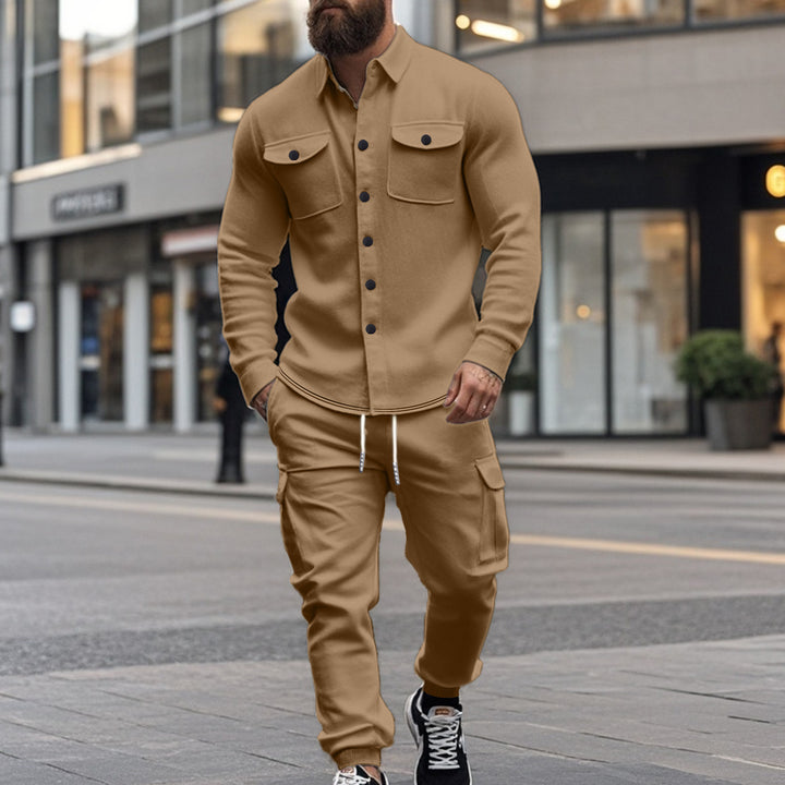 Herren nan Overshirt-Jacke im urbanen Utility-Look mit aufgesetzten Brusttaschen Drune