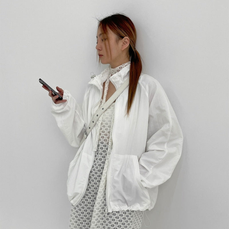 Damen lässige Funktionsjacke mit hohem Kragen Drune