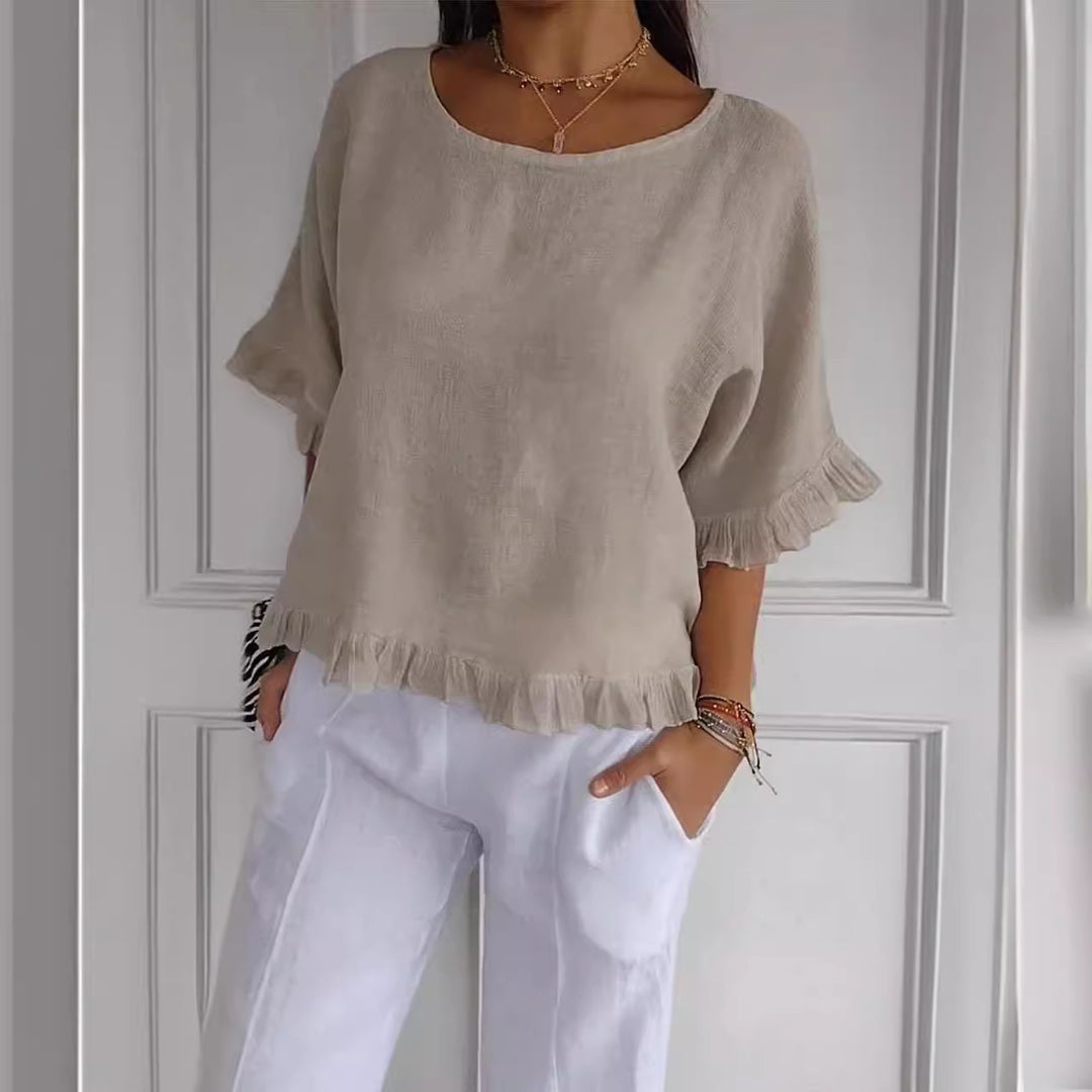 Damen Casual Oversize Shirt Drune