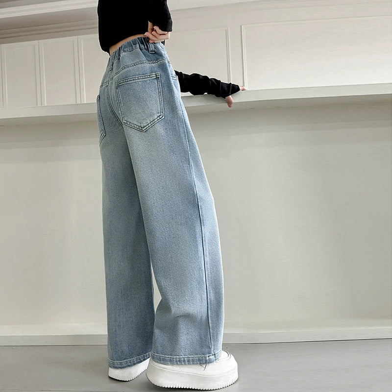 Damen weite Jeans mit modernem Schnitt Drune