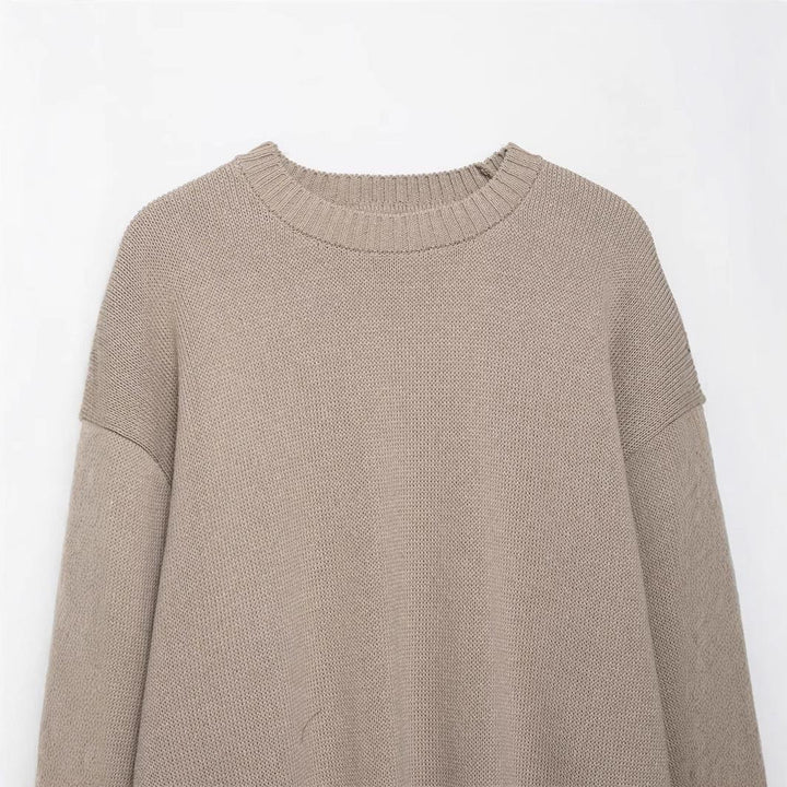 Damen gemütlicher Strickpullover Drune