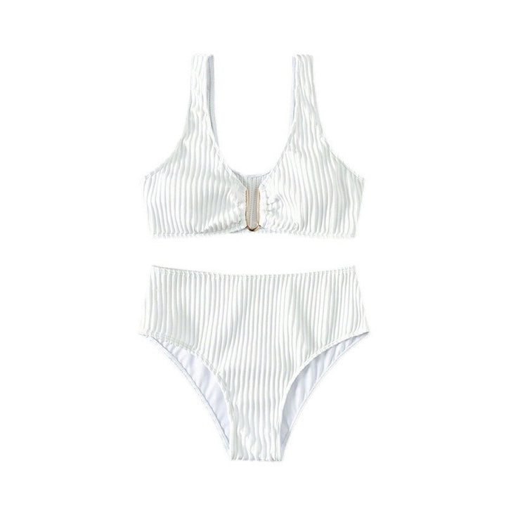 Damen Hochgeschnittener Bikini mit einzigartiger Rippstruktur Drune