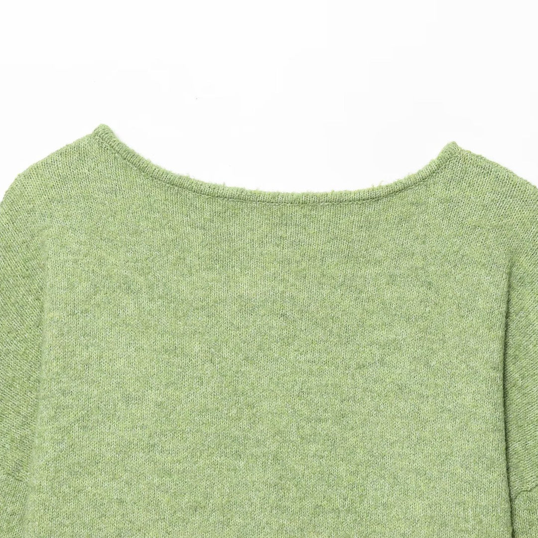 Damen gemütliche Strickjacke mit Knopfverschluss und lockerem Schnitt Drune