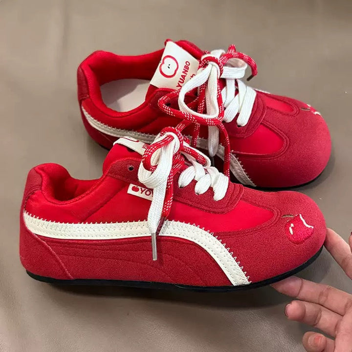Damen Sportliche Sneakers mit innovativer Schnürung und farbenfrohem Design Drune