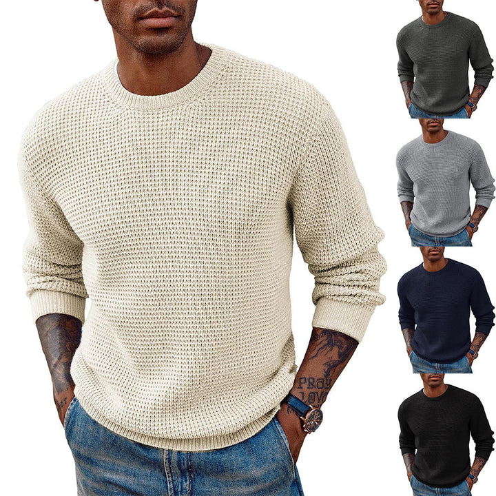 Herren Großer Strickpullover mit strukturiertem Gewebe Drune