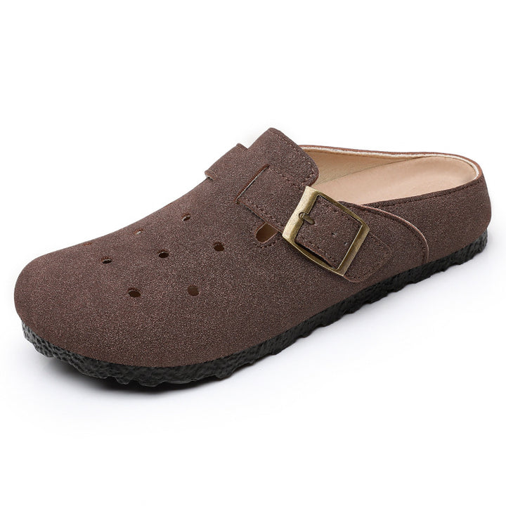 Damen nan lässiger Clog-Slipper mit verstellbarer Schnalle und ergonomischem Komfortfußbett Drune